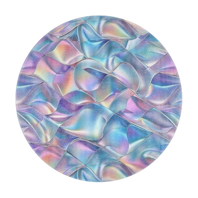Planche À Découper Iridescente métallique 6 géométrique (Devant)