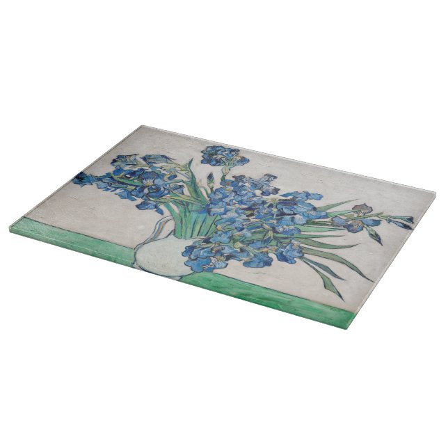 Planche À Découper Iris bleus par Vincent Van Gogh Beaux-Arts (Coin)