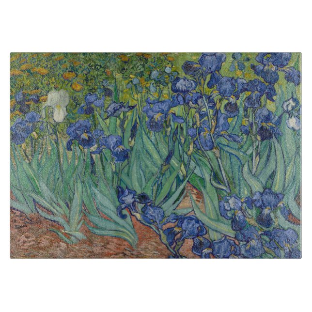 Planche À Découper Iris, Peinture à l'huile florale, Vincent Van Gogh (Devant)