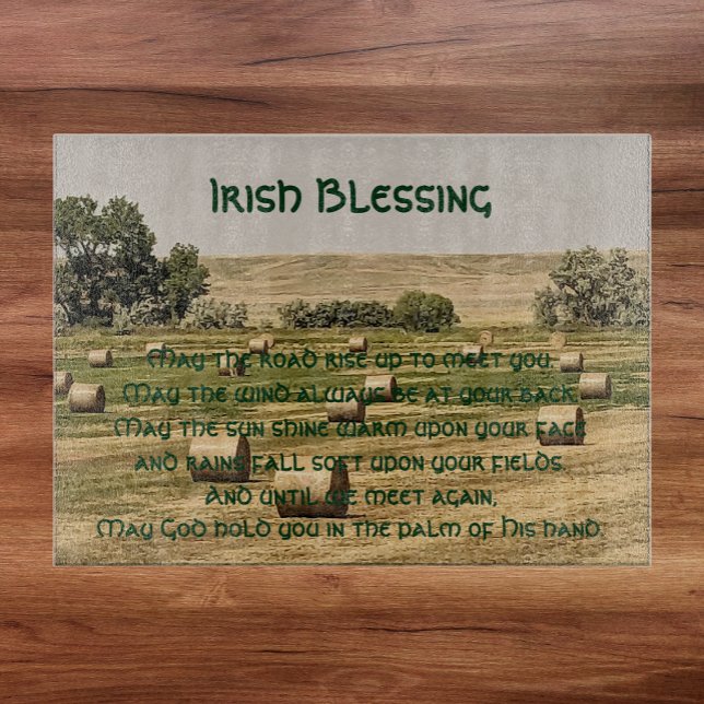 Planche À Découper Irish Blessing Hay Bales in Field (In Situ)