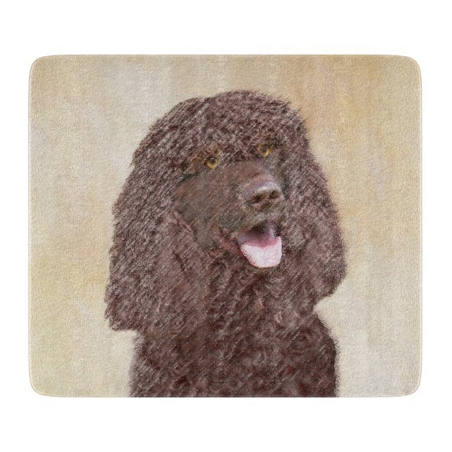 Planche À Découper Irish Water Spaniel Peinture - Original Dog Art (Devant)