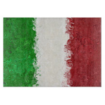 Italie Carte de découpe du drapeau italien 11 x 8
