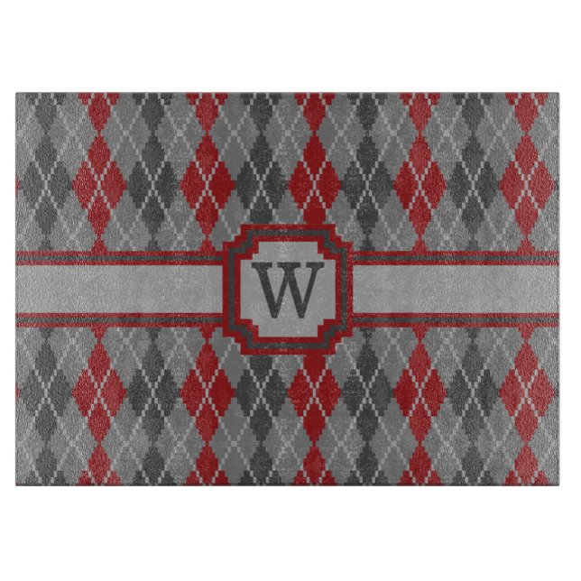 Planche À Découper Jacquard de cendres et d'adhérents (Devant)