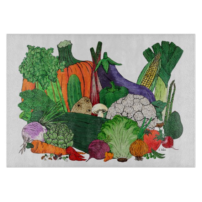Planche À Découper J'aime les légumes (Devant)