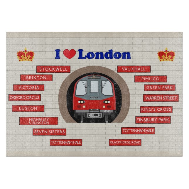 Planche À Découper J'aime Londres (Devant)