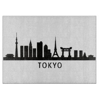 Planche À Découper Japan Cityscape Travel | Tokyo Skyline Silhouette