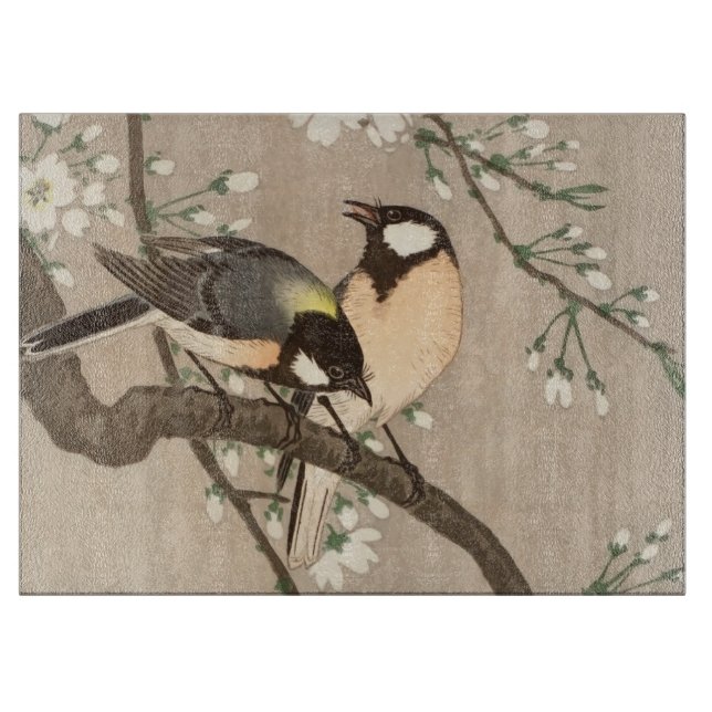 Planche À Découper Japonais Asiatique Koson Bird Chickadee Songbird (Devant)