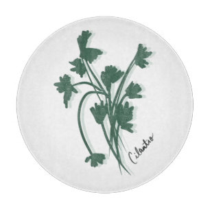 Planche À Découper Jardin de coriandre herbe coriandre dessinée à la