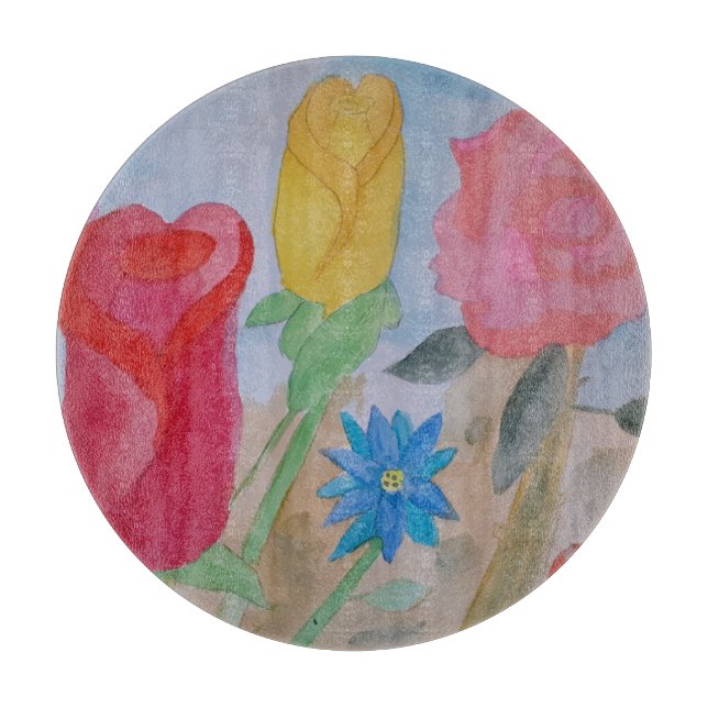 Planche À Découper Jardin de fleurs d'été (Devant)