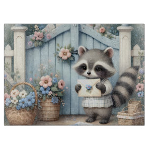 Planche À Découper Jardin de lettres du raton laveur pastel