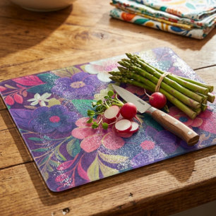 Planche À Découper Jardin de Minuit Bijou Décoratif Floral