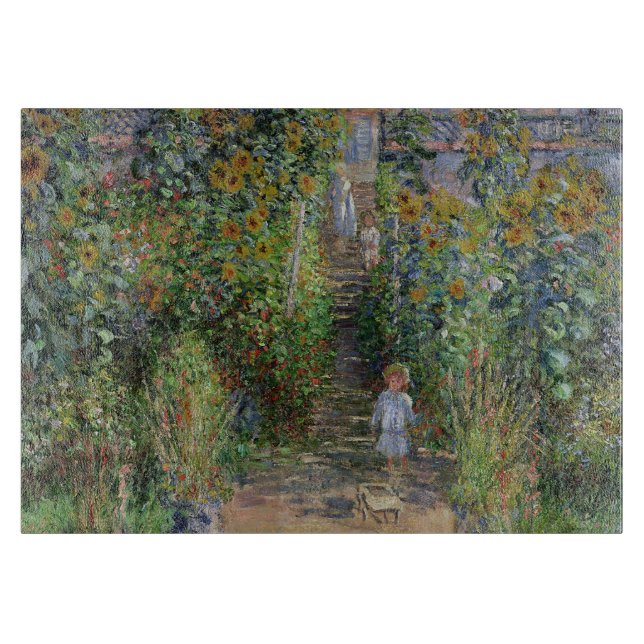 Planche À Découper Jardin de Monet Vetheuil Impressionim Peinture de  (Devant)