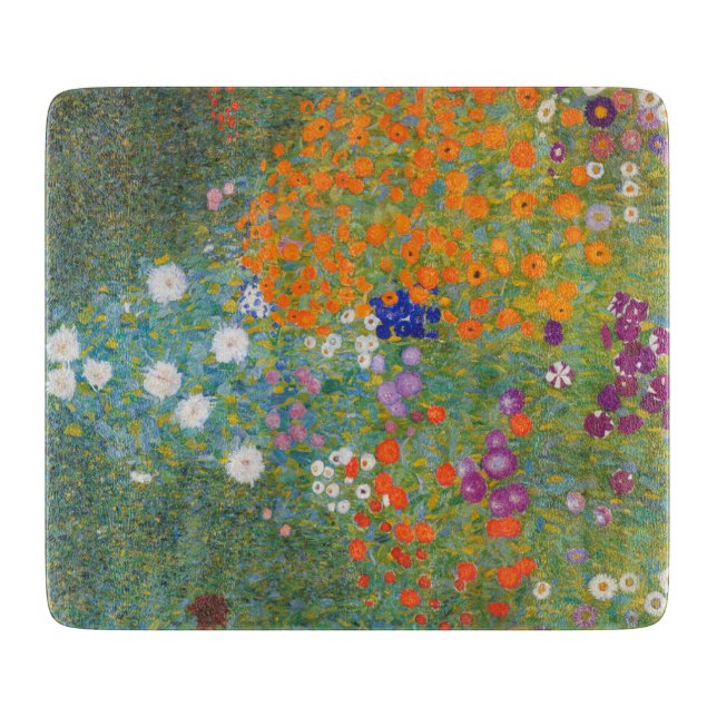 Planche À Découper Jardin des fleurs (par Gustav Klimt) (Devant)