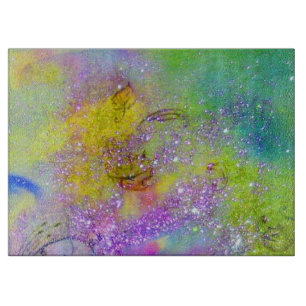 Planche À Découper JARDIN DES OMBRES PERDUES - Vert Jaune violet