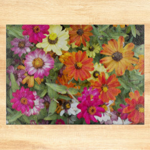 Planche À Découper Jardin floral de Zinnia