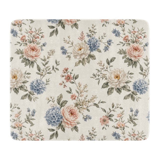 Planche À Découper Jardin Moderne Propre Florales et Espaces Negatifs (Devant)
