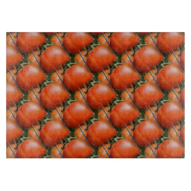 Planche À Découper Jardin Rouge Tomates Nature Motif (Devant)
