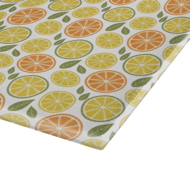 Planche À Découper Jaune citron orange  Motif  (Coin)