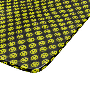 Planche À Découper Jaune-Noir Happy Face Beads 1-6x7 CUTTING BOARD