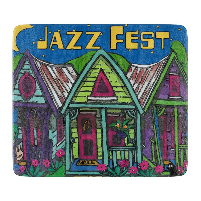 Planche À Découper Jazz Fête Maisons Art (Devant)