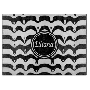 Planche À Découper Jazzy Black and White Meling Zebra Stripes
