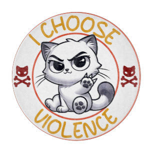 Planche À Découper Je choisis le chat de violence