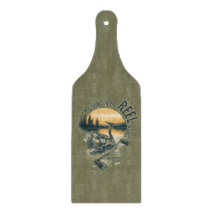 Planche À Découper Je vis dans mon   Cadeau drôle de pêcheur   