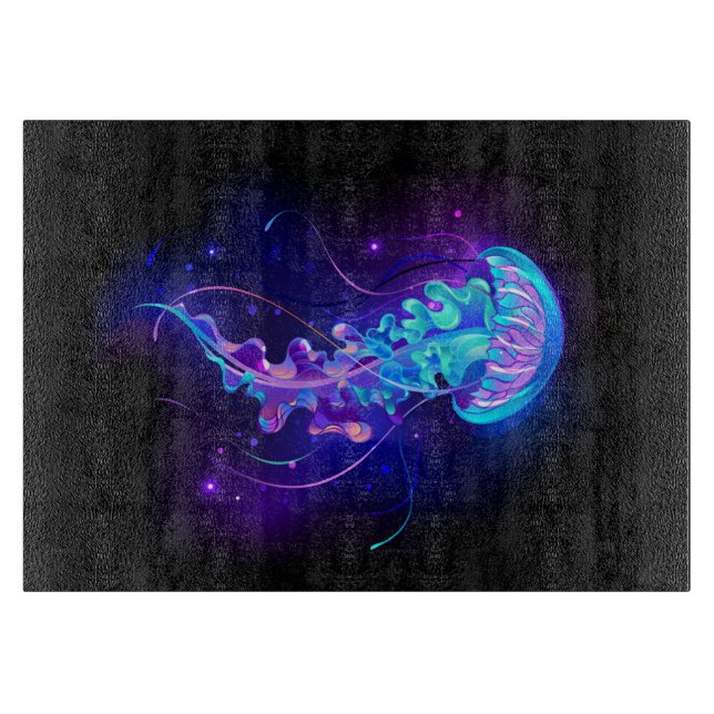Planche À Découper Jellyfish éclatante couleur (Devant)