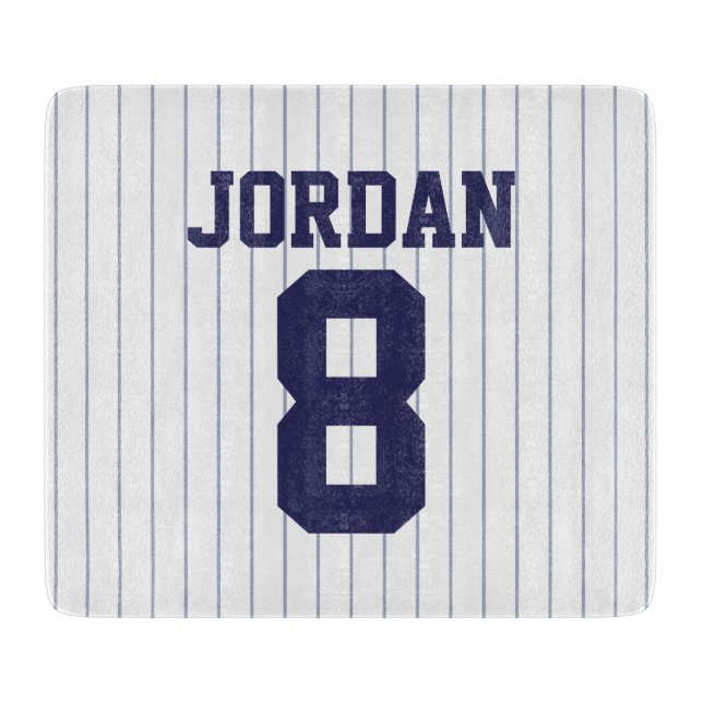 Planche À Découper Jersey de baseball avec nom et numéro personnalisé (Devant)