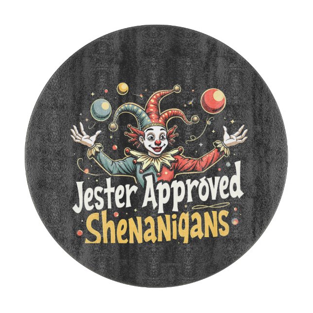 Planche À Découper Jester Approuvé Shenanigans Circus Clown (Devant)