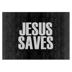 Planche À Découper Jésus Sauve - Citation de Foi Chrétienne Populaire