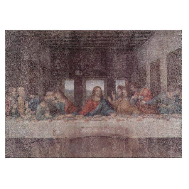 Planche À Découper Jésus "Yeshoua" La Dernière Cène, Léonard de Vinci (Devant)