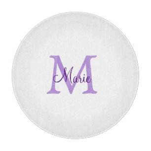 Planche À Découper jeté simple minimal ajouter nom monogramme rose ro
