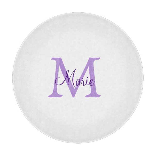 Planche À Découper jeté simple minimal ajouter nom monogramme rose ro (Devant)