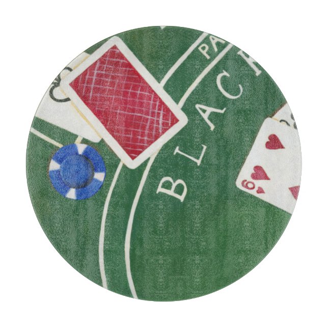 Planche À Découper Jeu de Blackjack avec chips par Chariklia Zarris (Devant)