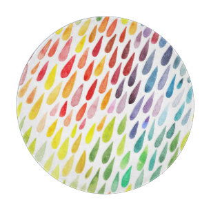 Planche À Découper Jeu d'éclaboussures couleur aquarelle