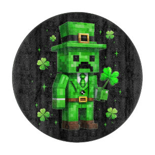 Planche À Découper Jeu vidéo drôle de la Saint-Patrick sur le Leprech