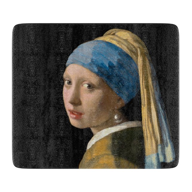 Planche À Découper Johannes Vermeer - Fille avec une oreille perle (Devant)