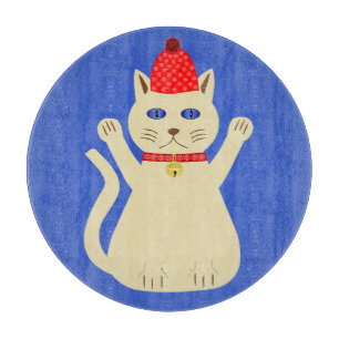 Planche À Découper Joli Chat de Noël