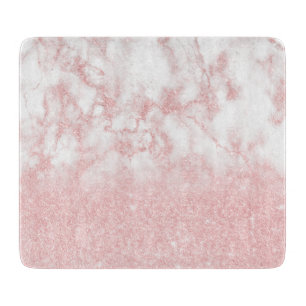 Planche À Découper Joli marbre rose or parties scintillant à dégrad
