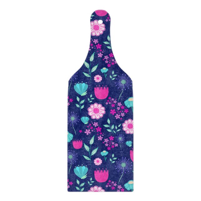Planche À Découper Joli motif floral de fond (Devant)