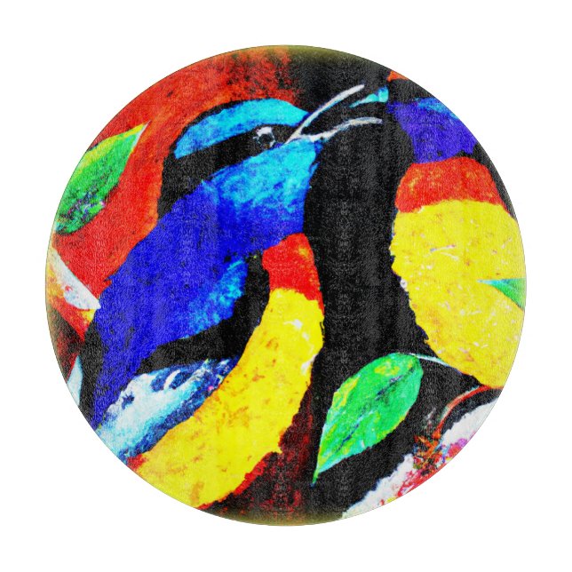 Planche À Découper Joli Oiseaux Couple. Commandez dès maintenant  (Devant)