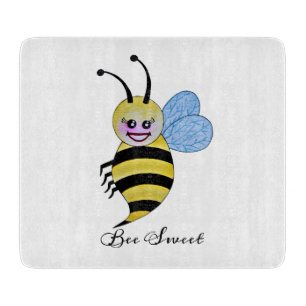 Planche À Découper Jolie Abeille Aquarelle Avec Un Bon Sourire