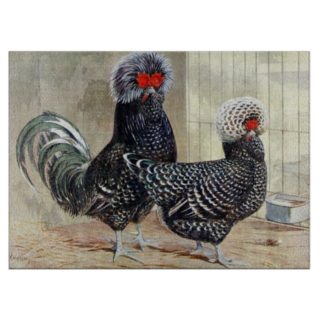 Planche À Découper Jolie coq de campagne (Devant)