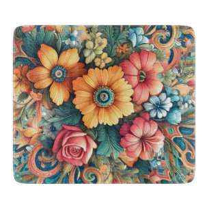 Planche À Découper Jolies fleurs d'été