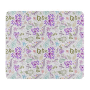 Planche À Découper Jolis motifs paisley pastel