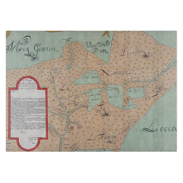 PLANCHE À DÉCOUPER JOLLIET : L'AMÉRIQUE DU NORD 1674 (Devant)