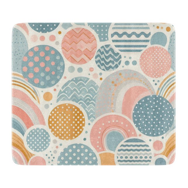 Planche À Découper Jouer Motif de Doodle géométrique (Devant)
