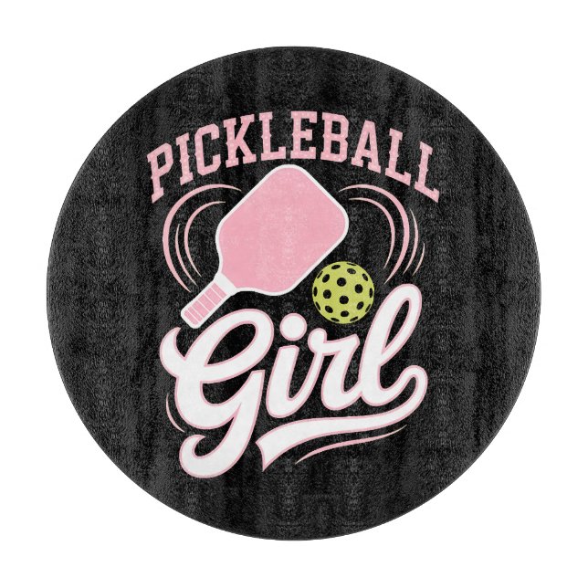Planche À Découper Joueuse de pickleball fille (Devant)