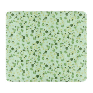 Planche À Découper Jour de la Saint Patrick vert à quatre feuilles